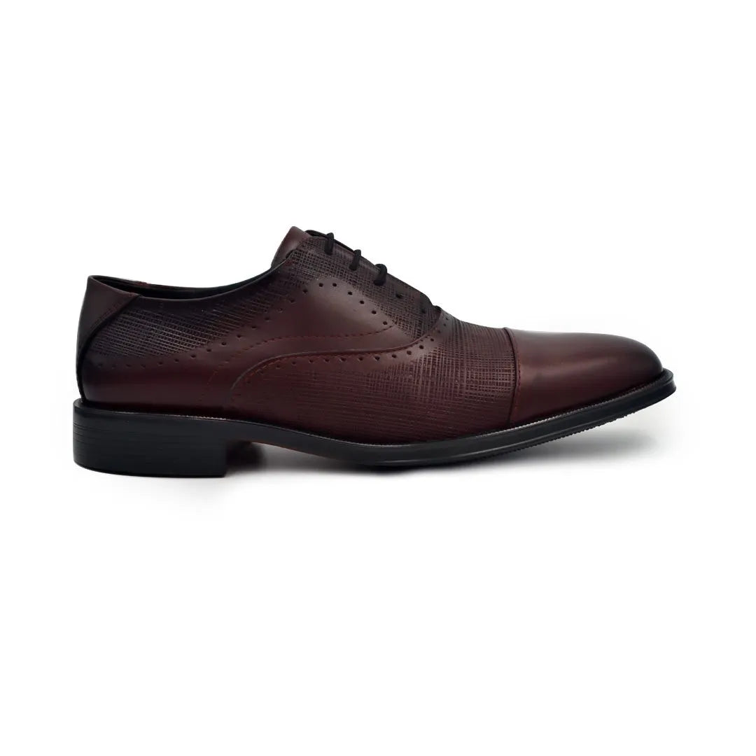 Zapatos Oxford color vino frontal marca estilo dh