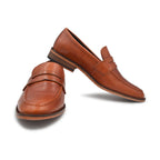 Zapatos penny loafers hombre color miel