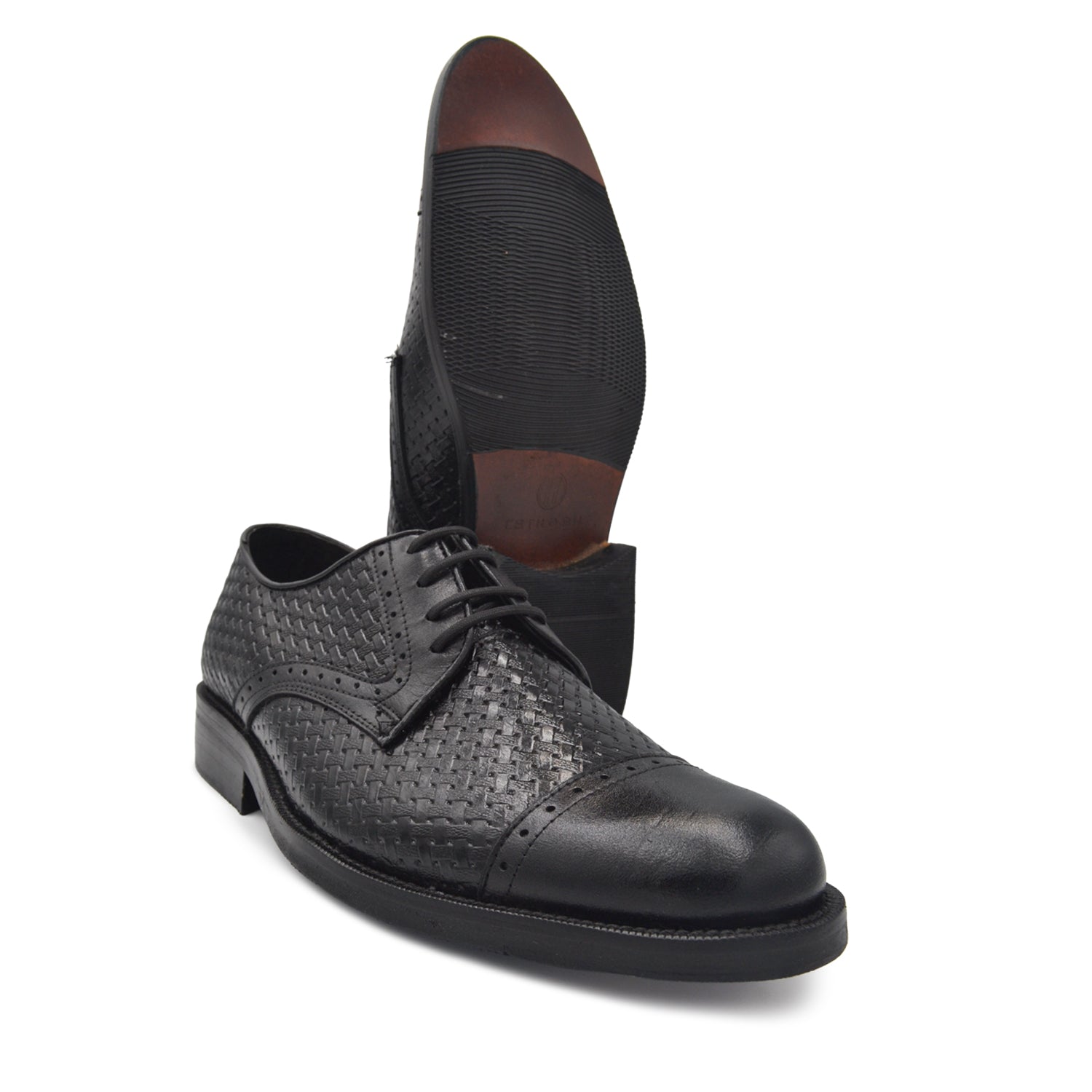 Zapato Brogue Trenzado Negro