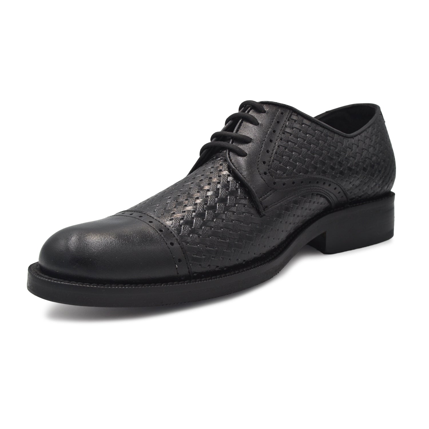 Zapato Brogue Trenzado Negro