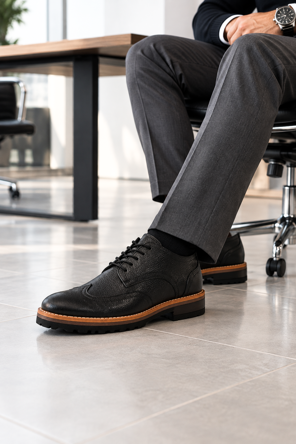 Bostoniano Brogue Negro