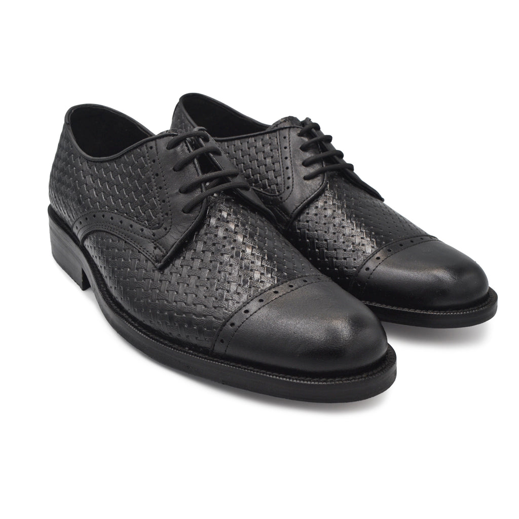 Zapato Brogue Trenzado Negro