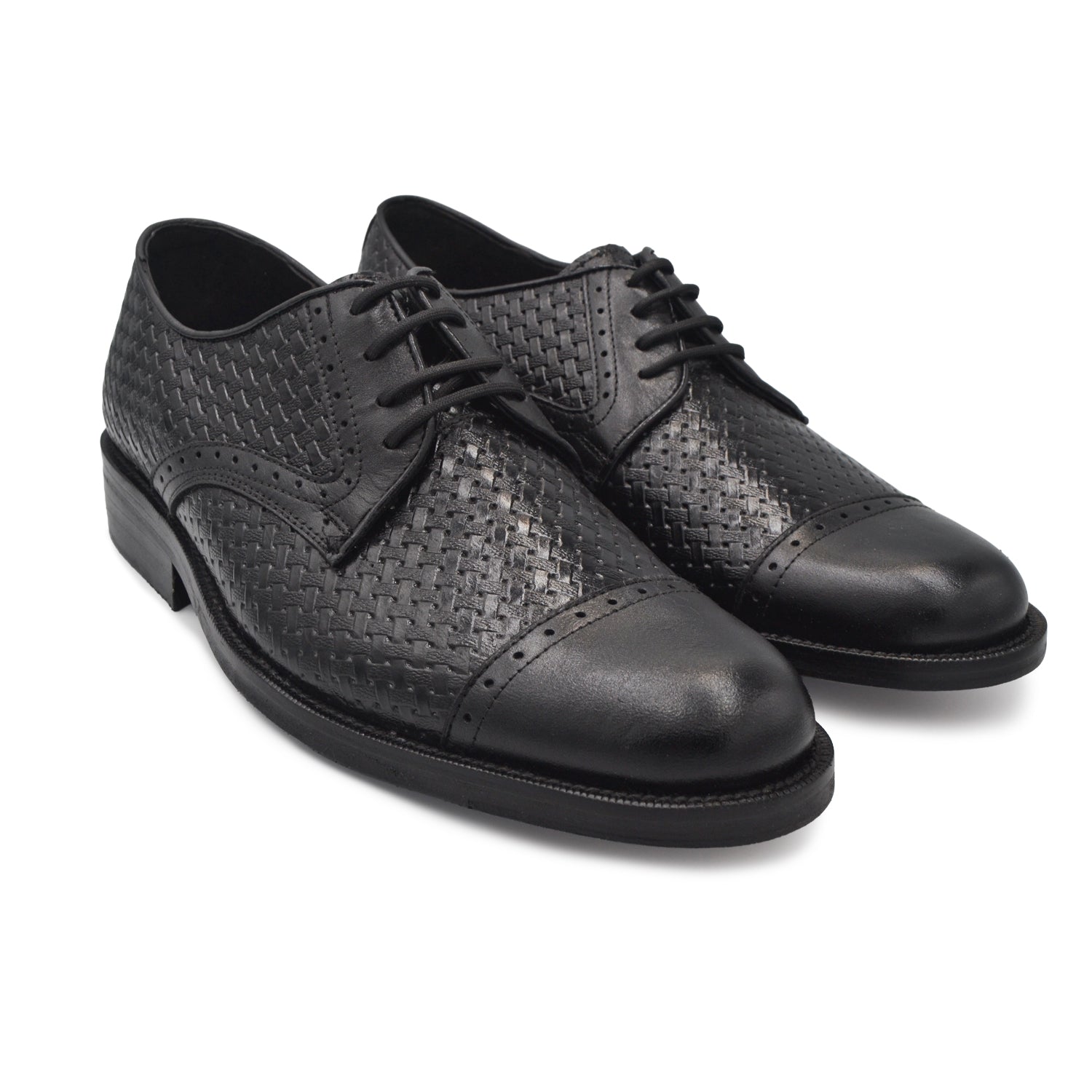 Zapato Brogue Trenzado Negro