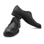 Zapato Brogue Trenzado Negro