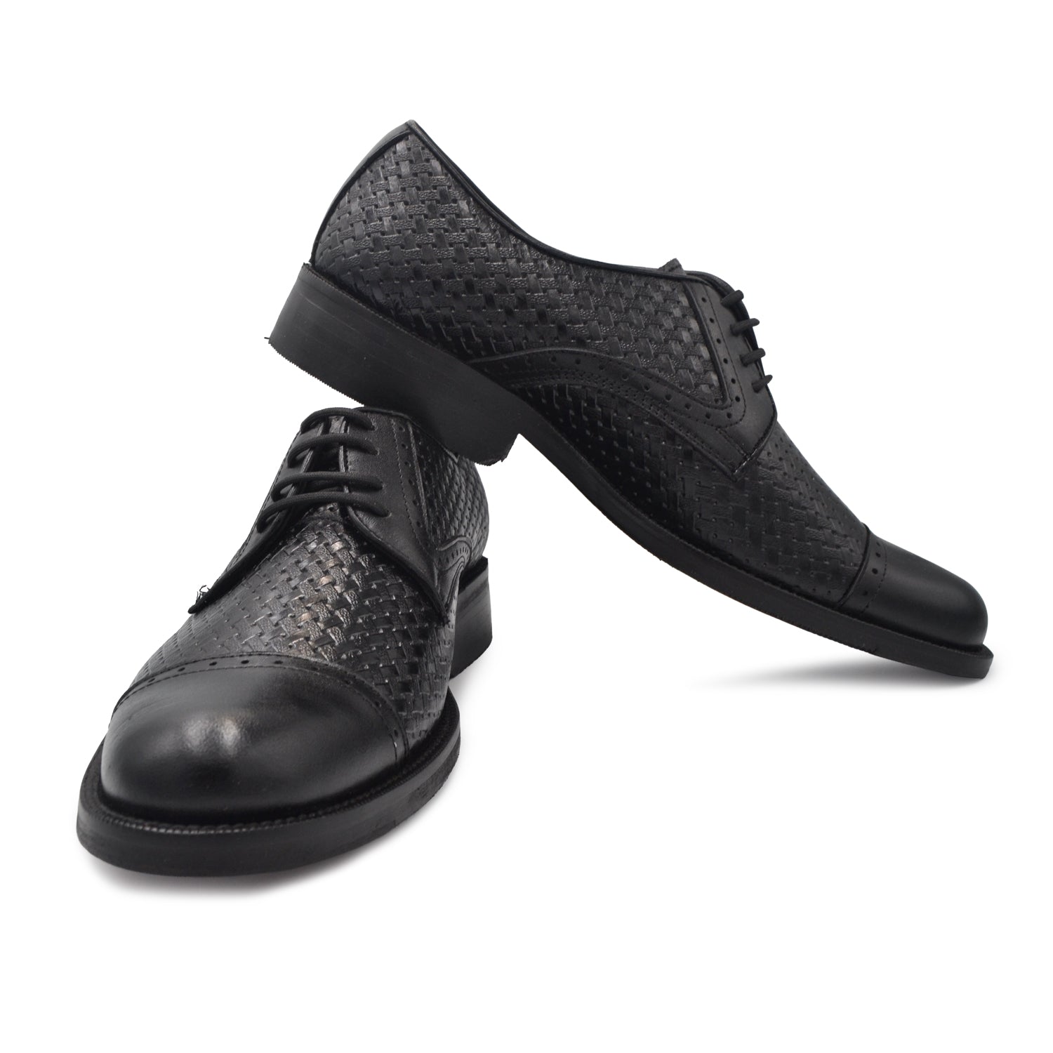 Zapato Brogue Trenzado Negro
